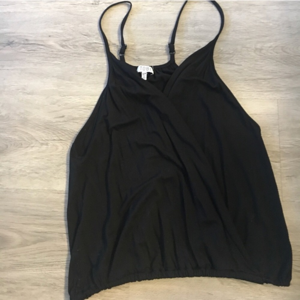 Black drape top - Picture 2 of 3